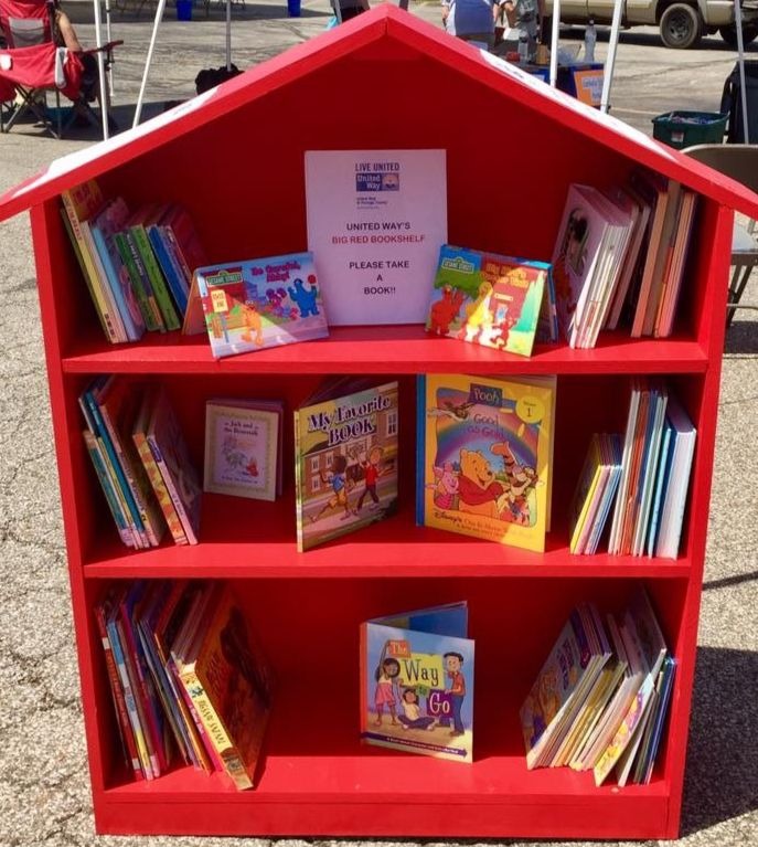 big red square shelf